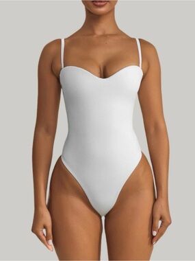 MARS THE LABEL White Sweetheart Padded Corset Bodysuit M